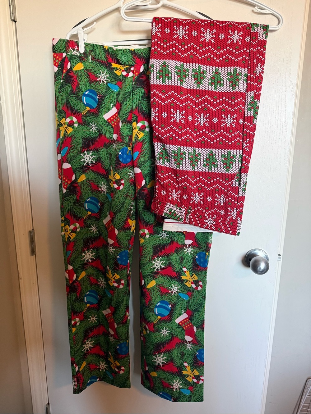 Lot of 2 Men's Holiday Pants - Ugly Christmas Suit Pants XL
